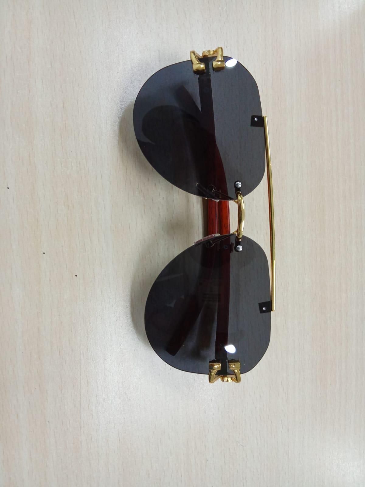 Premium Rimless Aviator Sunglasses (Pack of 1 )